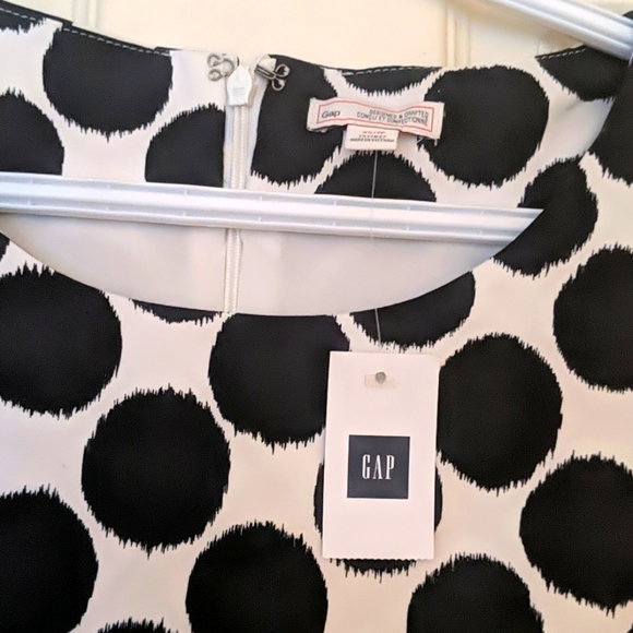 Gap Black & White Polka Dot Midi Dress - Picture 5 of 5